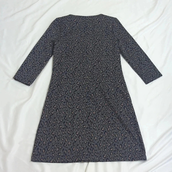 Nicole Miller 3/4 Sleeve Dress Color Grey Leopard Size S - Picture 5 of 14
